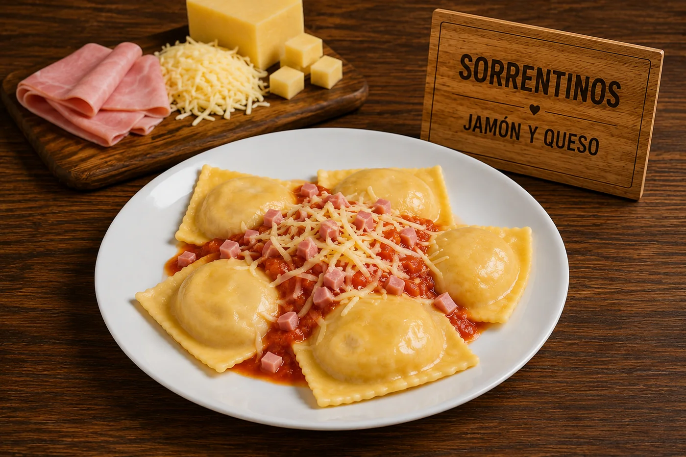Sorrentinos de jamón y queso
