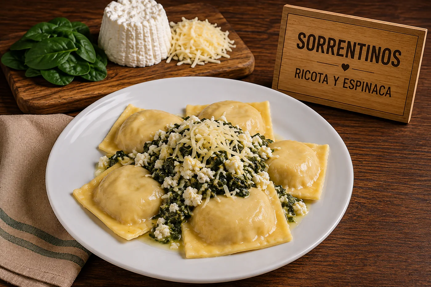 Sorrentinos de ricota y espinaca